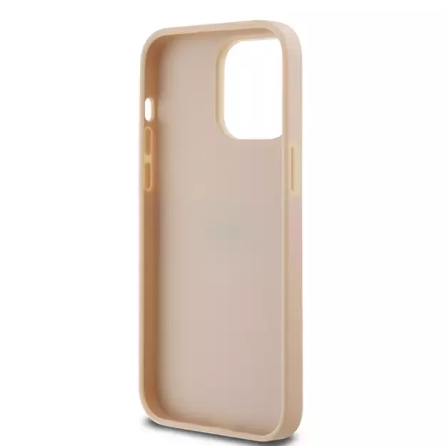 DKNY Leather Mono Stripe &amp  Metal Logo case for iPhone 14 Pro - pink 13