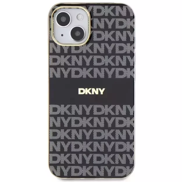 DKNY IML Mono &amp  Stripe MagSafe Case for iPhone 15/14/13 - Black 9