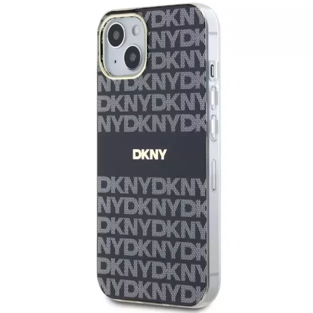 DKNY IML Mono &amp  Stripe MagSafe Case for iPhone 15/14/13 - Black 8