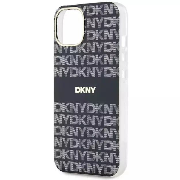 DKNY IML Mono &amp  Stripe MagSafe Case for iPhone 15/14/13 - Black 12
