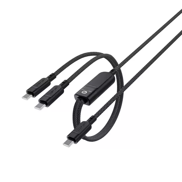 Acefast C5 USB-C - USB-C / USB-C 2in1 100W 480Mb/s cable - black 9