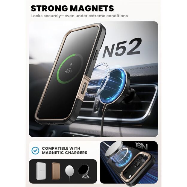 Supcase IBLSN Ares Flip Mag MagSafe Case for iPhone 17 Pro Max - Gold 5