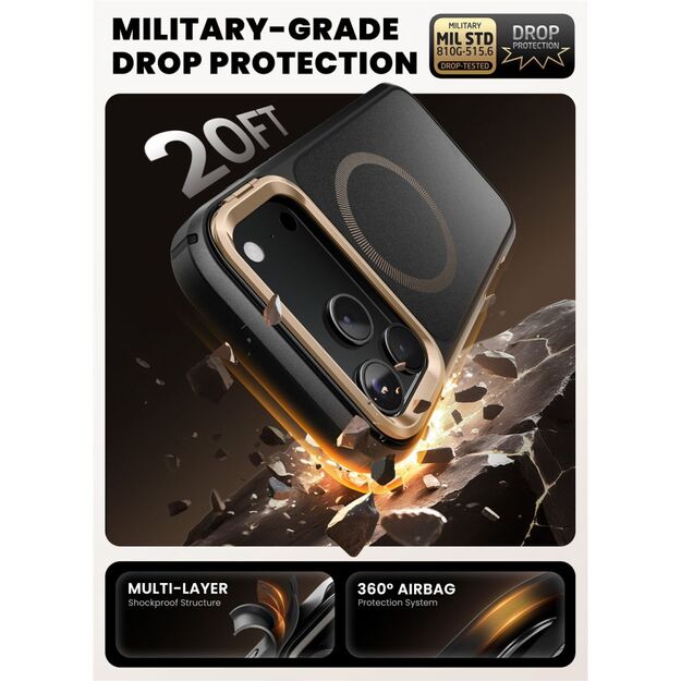 Supcase IBLSN Ares Flip Mag MagSafe Case for iPhone 17 Pro Max - Gold 2