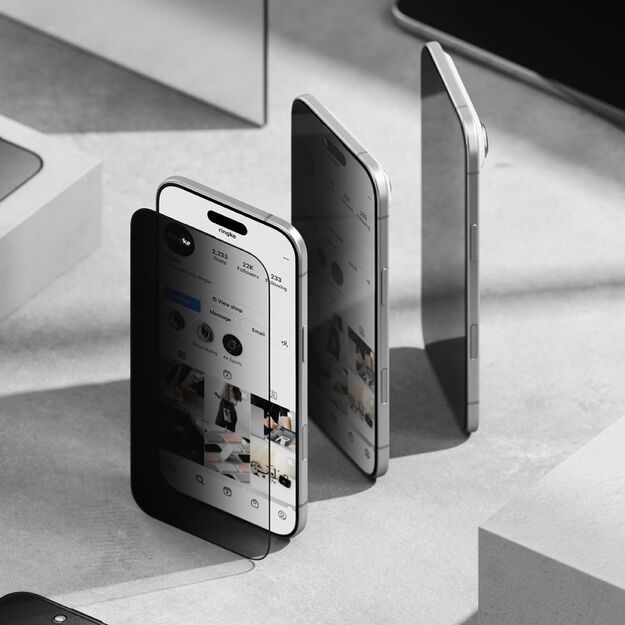 Ringke Easy Slide 2-pack Privacy Glass for iPhone 17 Air - Black 2