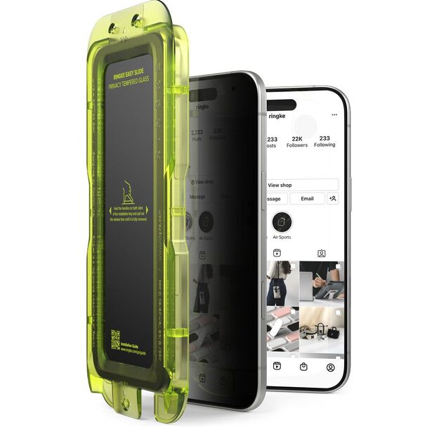 Ringke Easy Slide 2-pack Privacy Glass for iPhone 17 Air - Black 1