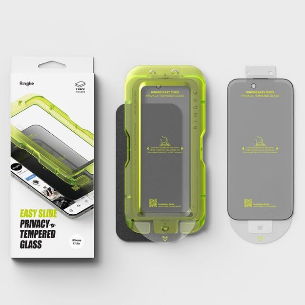 Ringke Easy Slide 2-pack Privacy Glass for iPhone 17 Air - Black 5