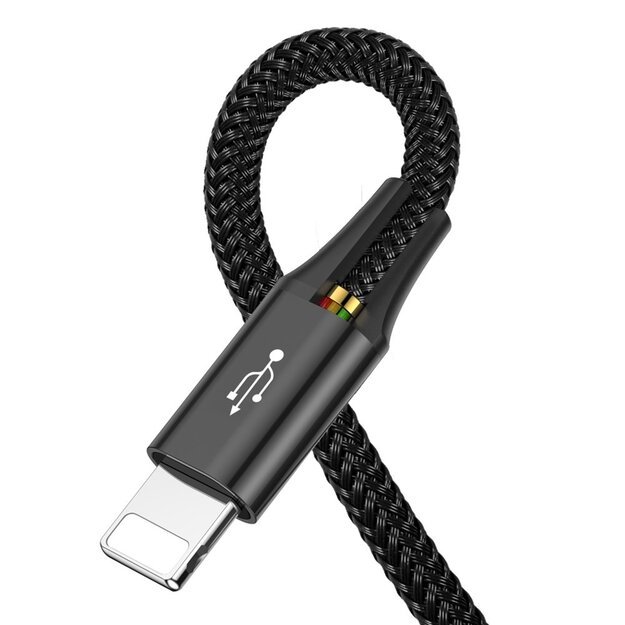 Baseus cable USB 4in1 Lightning / 2x USB Type C / micro USB cable in nylon braid 3.5A 1.2m black (CA1T4-B01) 2
