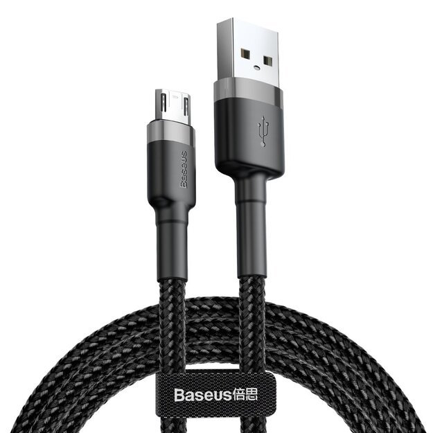 Baseus Cafule Cable durable nylon cable USB / micro USB 2A 3M black-gray (CAMKLF-HG1) 4