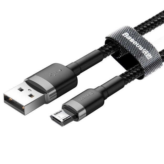 Baseus Cafule Cable durable nylon cable USB / micro USB 2A 3M black-gray (CAMKLF-HG1) 2