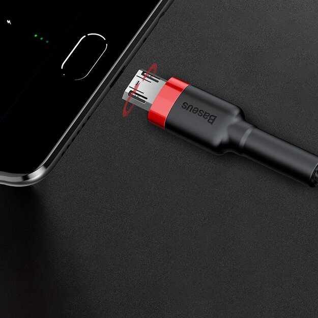 Baseus Cafule Cable durable nylon cable USB / micro USB 2A 3M black-gray (CAMKLF-HG1) 11