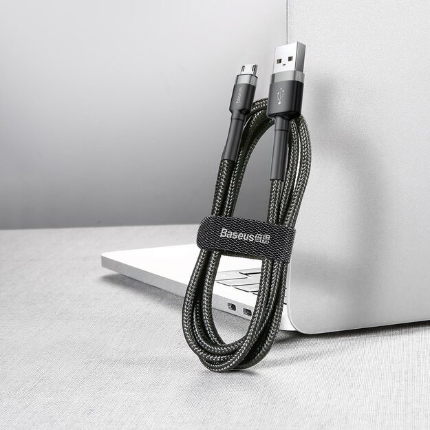 Baseus Cafule Cable durable nylon cable USB / micro USB 2A 3M black-gray (CAMKLF-HG1) 7