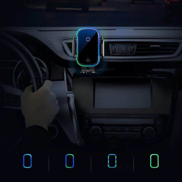 Baseus Automatic Electric Car Holder Qi Wireless Charger 15W Black (WXHW03-01) 8