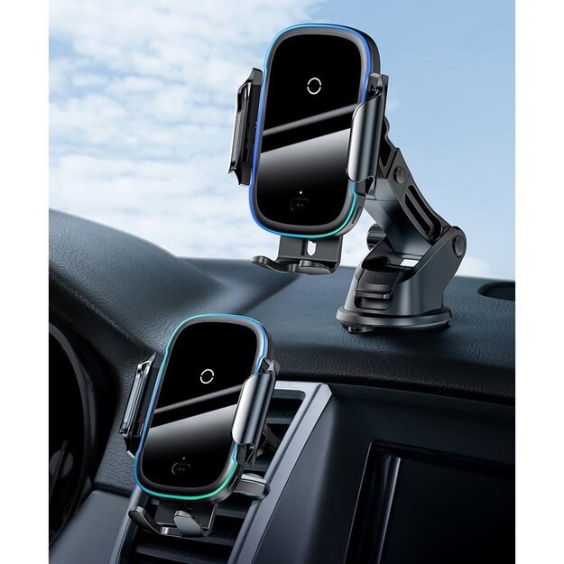 Baseus Automatic Electric Car Holder Qi Wireless Charger 15W Black (WXHW03-01) 10
