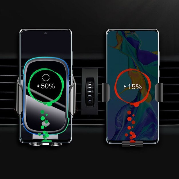 Baseus Automatic Electric Car Holder Qi Wireless Charger 15W Black (WXHW03-01) 7