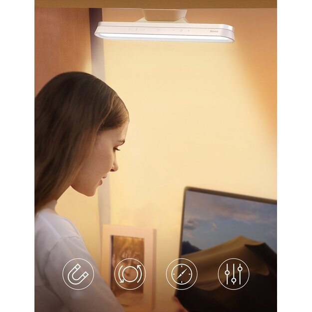 Baseus magnetic LED bedside lamp lamp for home kitchen room white (DGXC-02) 11