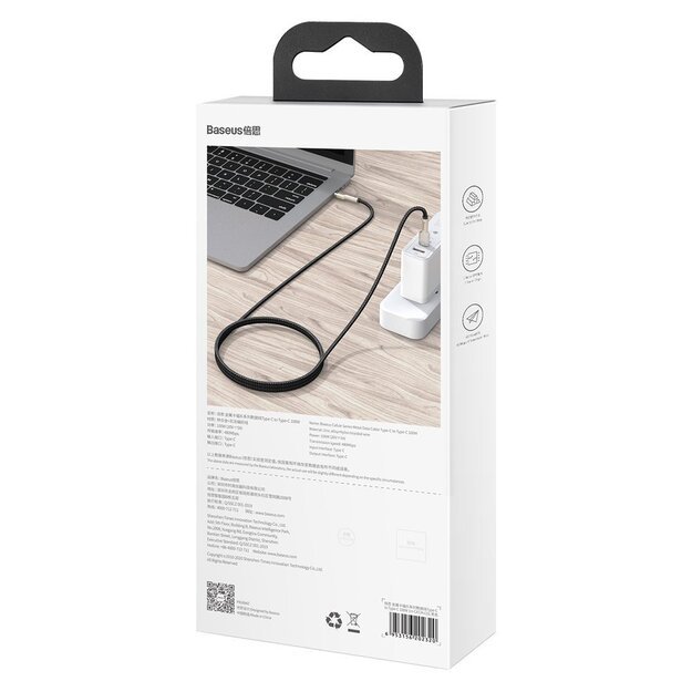 Baseus Cafule Series Metal Data USB-C / USB-C PD QC SCP 100W 5A 1 m cable - black 5