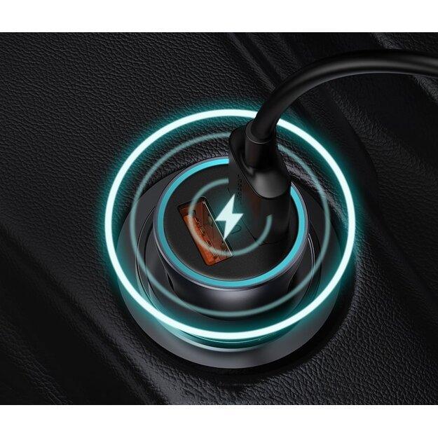 Baseus Golden Contactor Pro fast car charger 2x USB 40 W Quick Charge SCP FCP AFC + USB cable - USB Type C gray (TZCCJD-A0G) 17