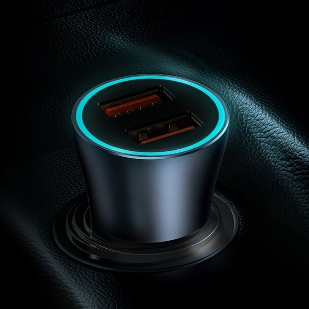 Baseus Golden Contactor Pro fast car charger 2x USB 40 W Quick Charge SCP FCP AFC + USB cable - USB Type C gray (TZCCJD-A0G) 20