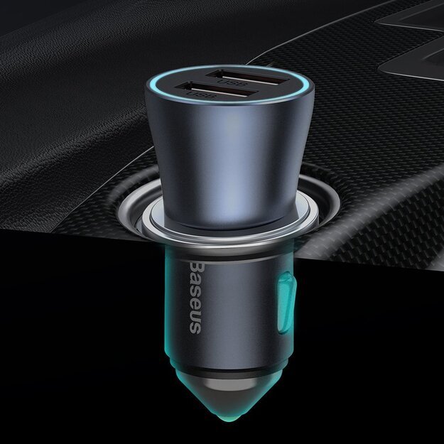Baseus Golden Contactor Pro fast car charger 2x USB 40 W Quick Charge SCP FCP AFC + USB cable - USB Type C gray (TZCCJD-A0G) 21