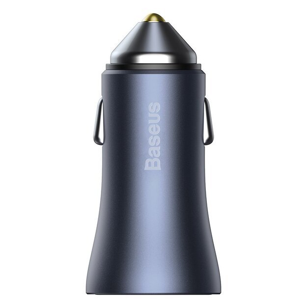 Baseus Golden Contactor Pro fast car charger 2x USB 40 W Quick Charge SCP FCP AFC + USB cable - USB Type C gray (TZCCJD-A0G) 5