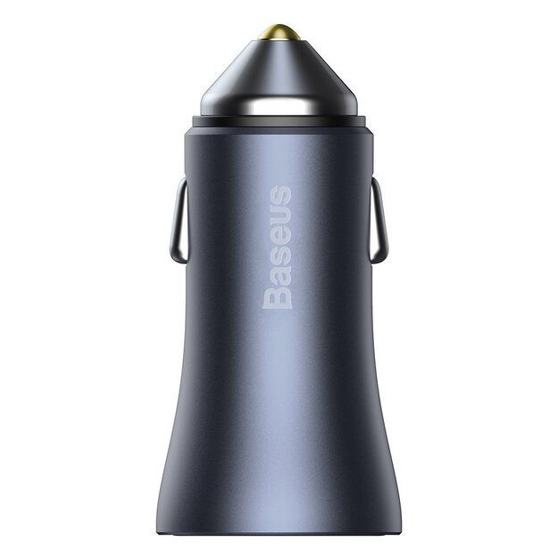 Baseus Golden Contactor Pro car charger USB-C / USB-A 40W PD QC 4+ SCP FCP AFC + cable - gray 1