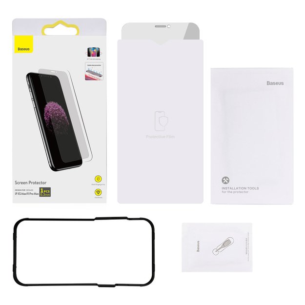 Baseus Privacy Anti Spy tempered glass for iPhone 11 Pro Max / iPhone XS Max with positioner 9