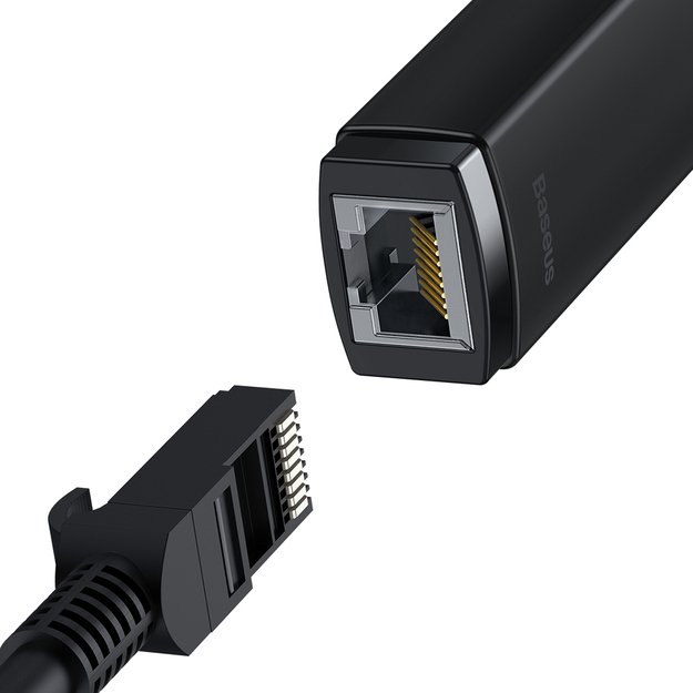 Baseus Lite Series adapter USB Type A - RJ45 LAN socket 100Mbps black (WKQX000001) 1