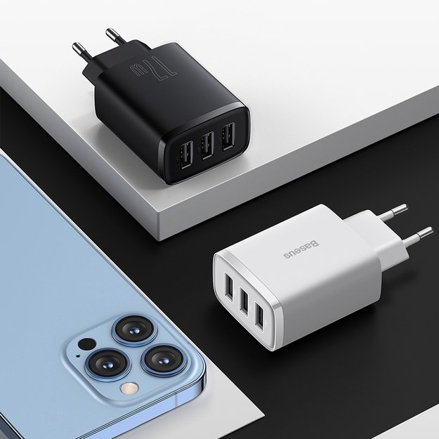 Baseus Compact charger 3x USB 17W black (CCXJ020101) 15