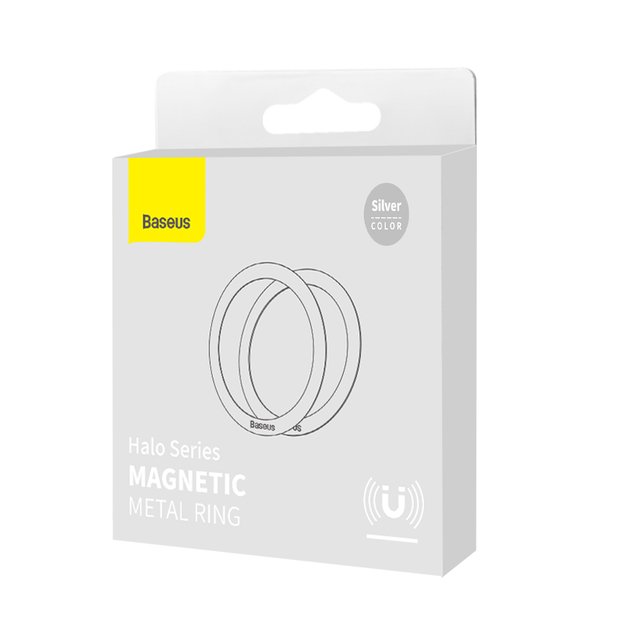 Baseus Halo Series magnetic ring (2 pcs/package) silver (PCCH000012) 4