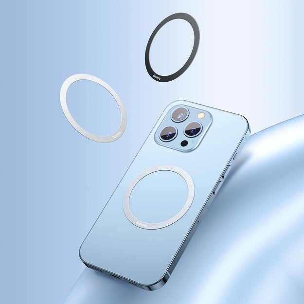 Baseus Halo Series magnetic ring (2 pcs/package) silver (PCCH000012) 10