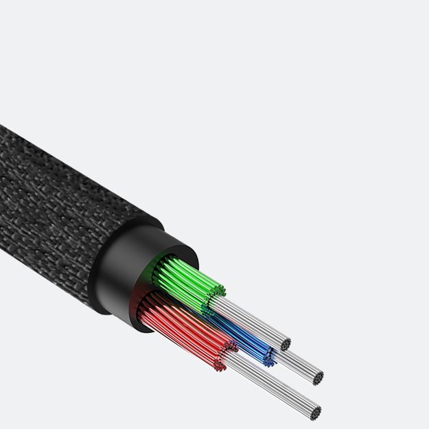 Baseus Yiven M30 stereo audio cable AUX 3.5 mm male mini jack 1.5 m silver-black (CAM30-CS1) 1