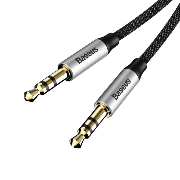 Baseus Yiven M30 stereo audio cable AUX 3.5 mm male mini jack 1.5 m silver-black (CAM30-CS1) 9