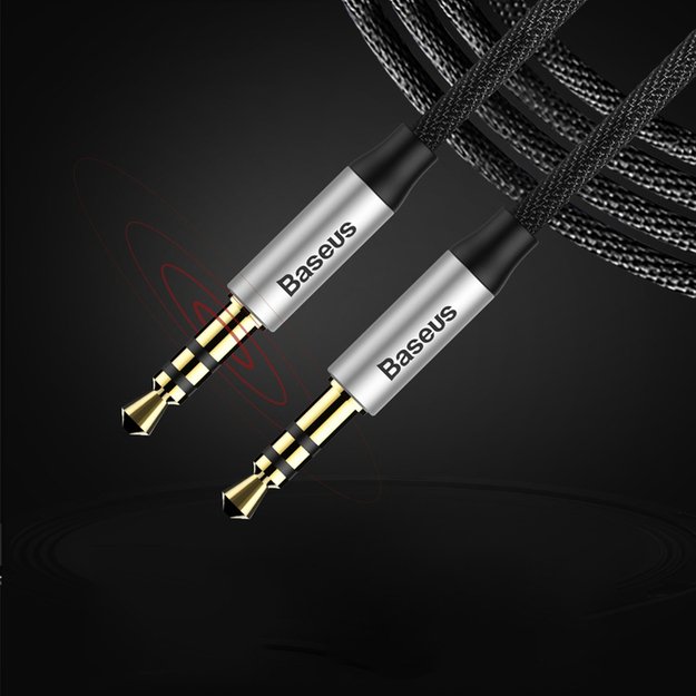 Baseus Yiven M30 stereo audio cable AUX 3.5 mm male mini jack 1.5 m silver-black (CAM30-CS1) 15