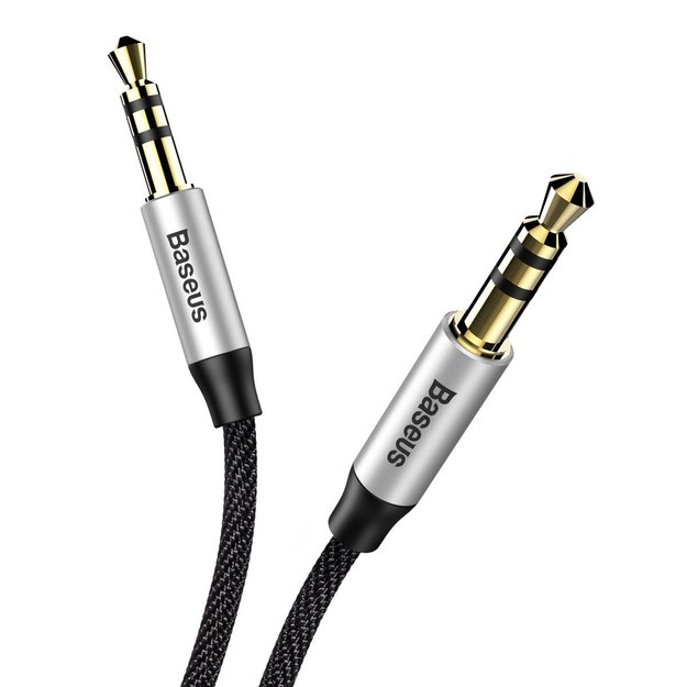 Baseus Yiven M30 stereo audio cable AUX 3.5 mm male mini jack 1.5 m silver-black (CAM30-CS1) 11