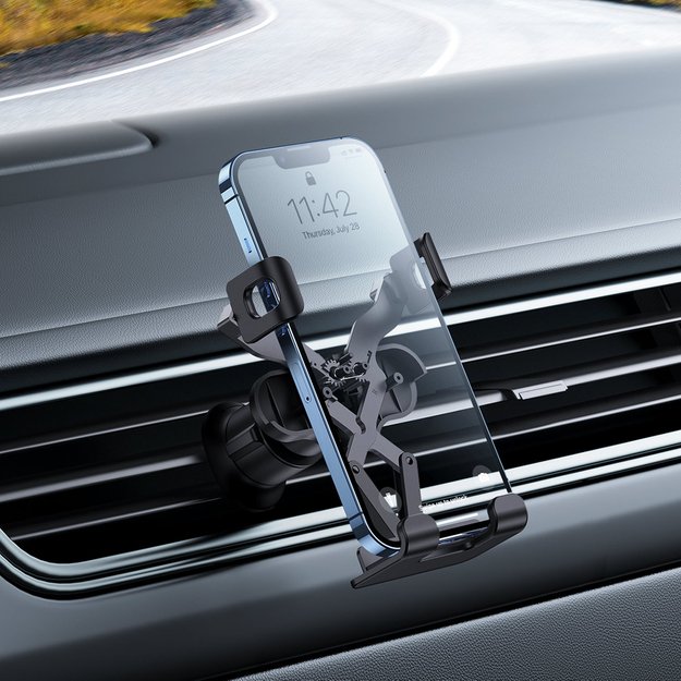 Baseus Gravity Air Vent Car Phone Holder (Air Outlet Version) black (SUWX010001) 9
