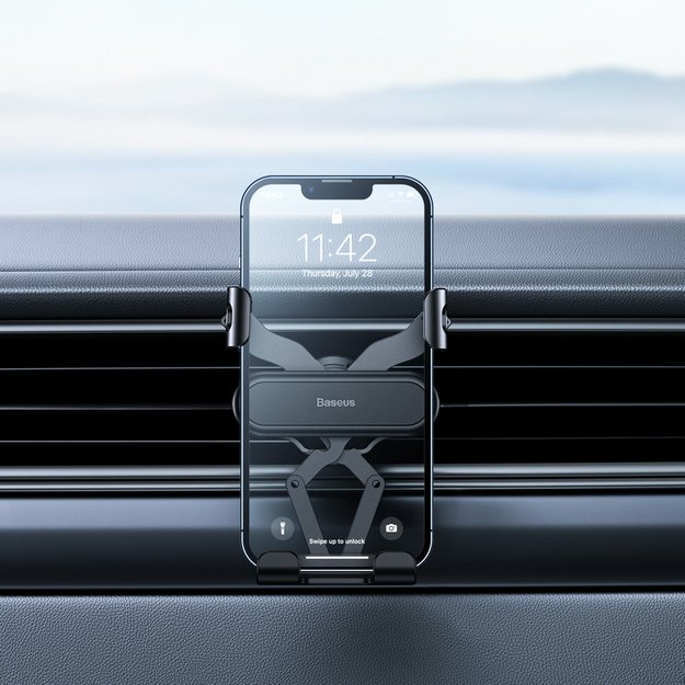 Baseus Gravity Air Vent Car Phone Holder (Air Outlet Version) black (SUWX010001) 11