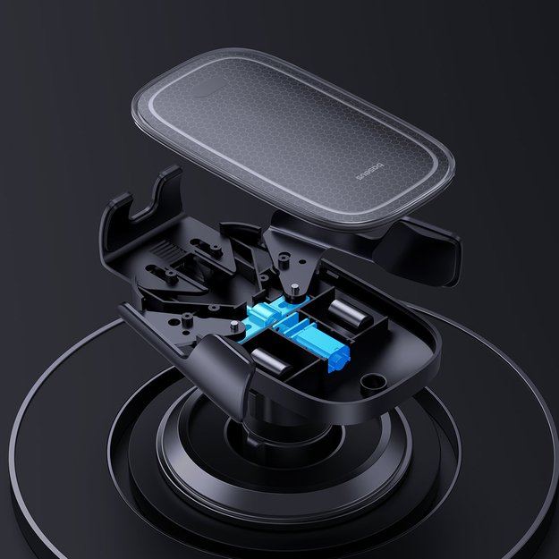 Baseus Milky Way Pro Series BS-CM023 car holder for air vent with 15W inductive charger - black 8