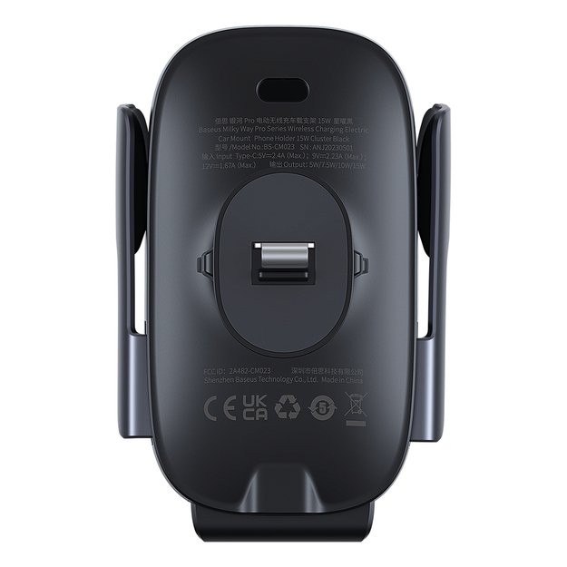 Baseus Milky Way Pro Series BS-CM023 car holder for air vent with 15W inductive charger - black 2