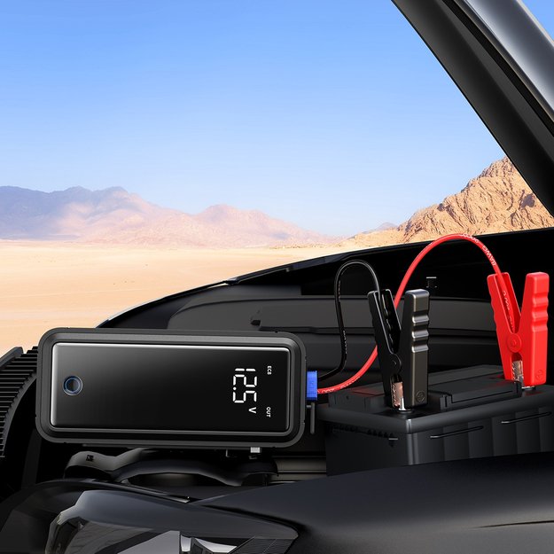 Jump starter with supercapacitor Baseus Super Energy Mega Series BS-CH007 3000A 12V USB-C / EC8 / DC - gray 3