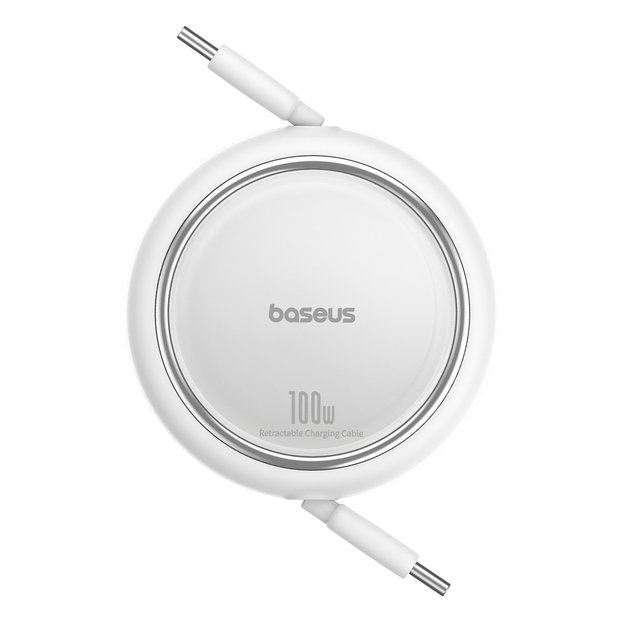 Baseus Free2Draw Mini USB-C - USB-C 100W 1m retractable cable - white 2