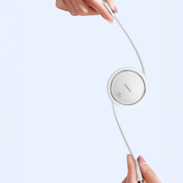 Baseus Free2Draw Mini USB-C - USB-C 100W 1m retractable cable - white 5