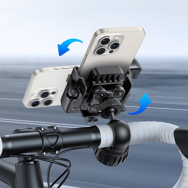 Baseus GoTrip Phone Holder for Bike, Scooter, Moped - Black 10