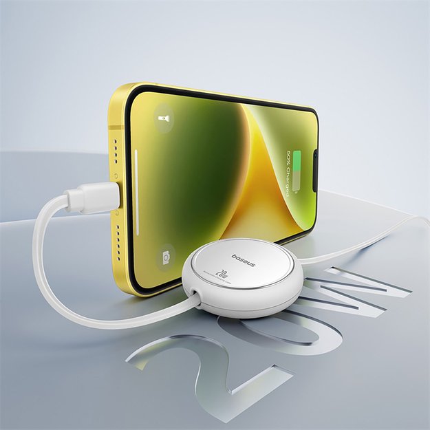 Baseus Free2Pull Cable Retractable USB-C / Lightning 20W 1m - White 6
