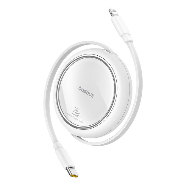 Baseus Free2Pull Cable Retractable USB-C / Lightning 20W 1m - White 1