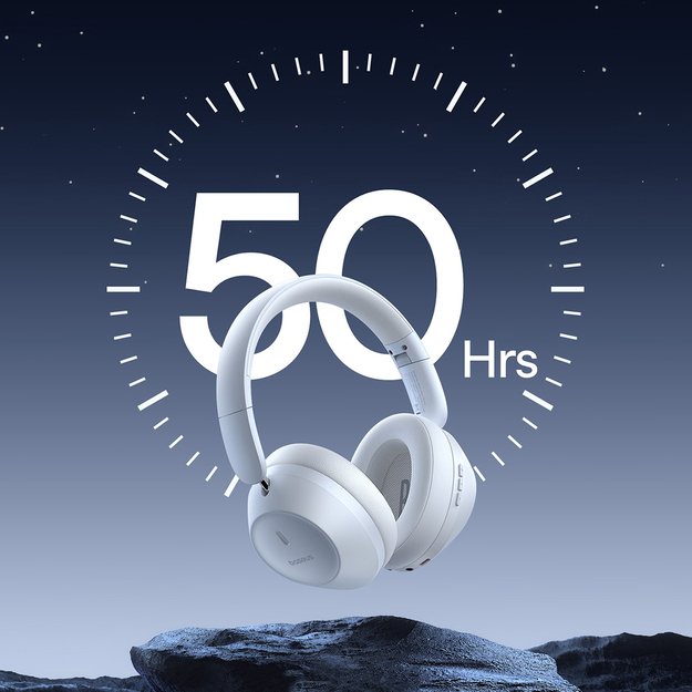 Baseus Bass 30 Max Wireless On-Ear Bluetooth 5.3 Headphones - White 13