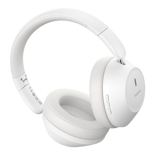 Baseus Bass 30 Max Wireless On-Ear Bluetooth 5.3 Headphones - White 4