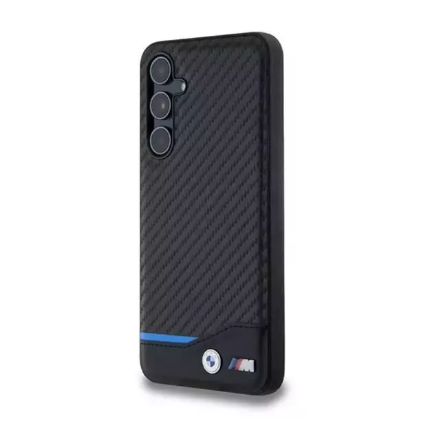 BMW Leather Carbon case for Samsung Galaxy A55 - black 1