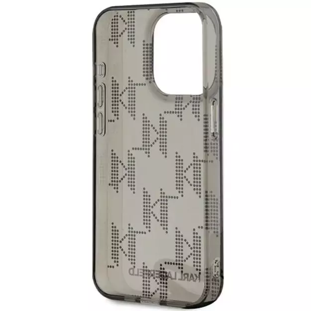 Karl Lagerfeld IML Mono KL Pattern &amp  Cord case for iPhone 15 Pro - black 11