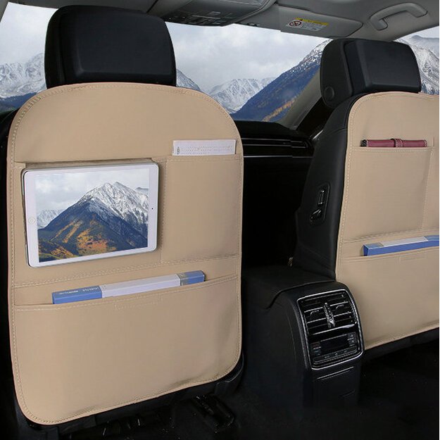 Car organizer for armchair seat beige 1