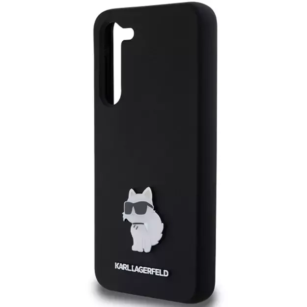 Karl Lagerfeld Silicone Choupette Metal Pin case for Samsung Galaxy S24+ - black 5